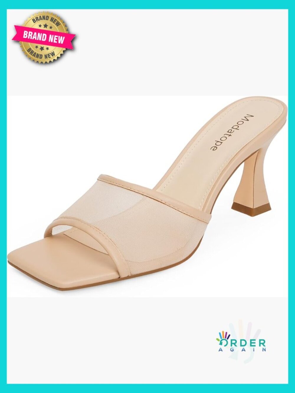 Chunky Block Heel Sandals Open Square Toe Slip On Dressy Casual Evening